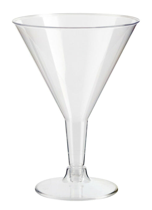 ALL SEASONS CLEAR PLASTIC MARTINI GLASSES 200ML 6/PK. Z60396