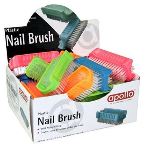 APOLLO PLASTIC SPLASH NAIL BRUSH ASSORTED COLOUR. AP1850
