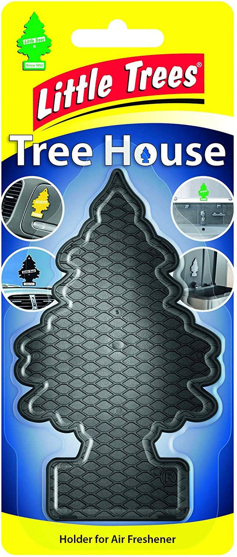 LITTLE TREES TREE HOUSE BLACK TREE-SHAPED AIR FRESHENER HOLDER. LTTH6200