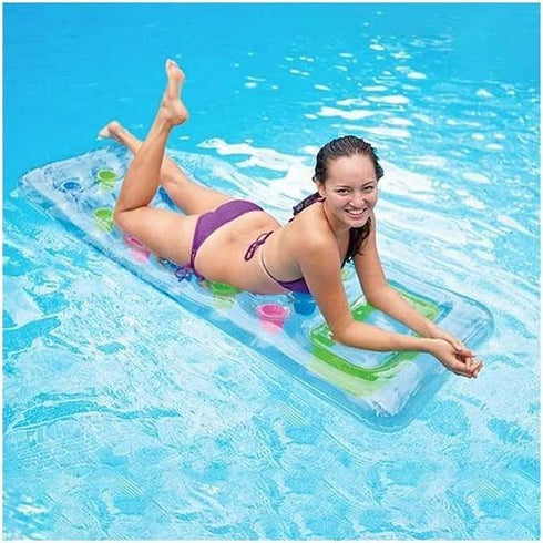 INTEX 59894EU 18 POCKET POOL LOUNGE FLOAT MAT 74" X 28". TY2644 59894EU