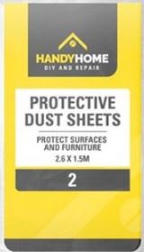 HANDYHOME POLYTHENE DUST SHEETS 2.6 X 1.5M PACK OF 2. OL321280
