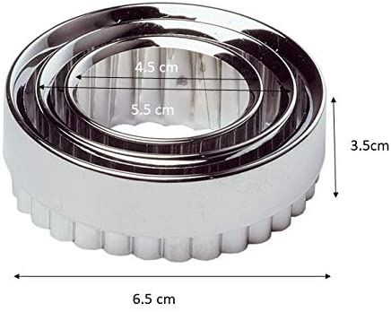 Crinkle Pastry Cutters - CHEF AID 3 PCS Set 10K33253