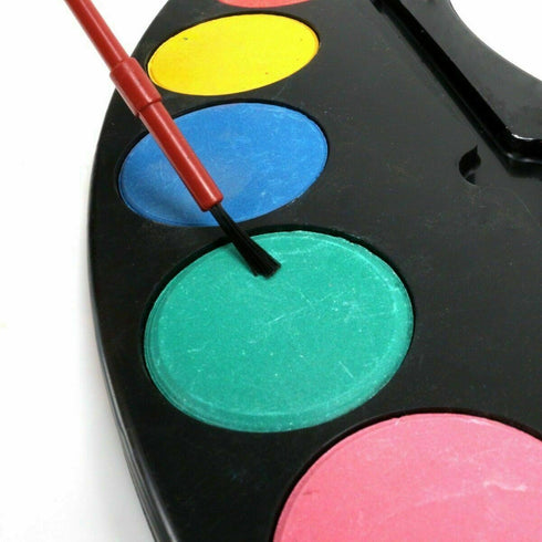 TOPMARKS JUMBO WATERCOLOUR 12 PAINTS WITH PALETTE SET. SF004