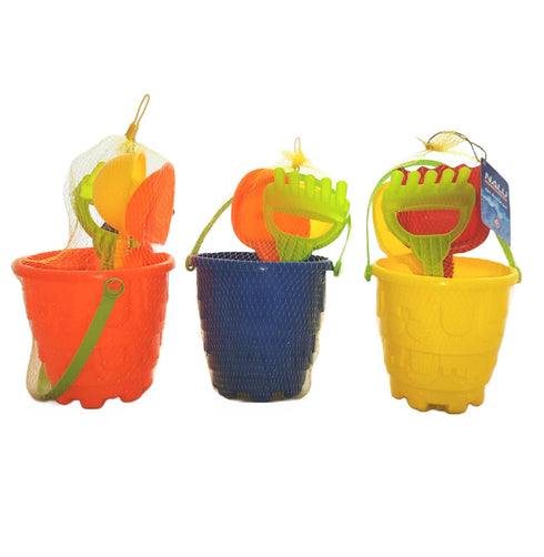 NALU ASSORTED ROUND CASTLE BEACH BUCKET SET 4PCS. TY1186