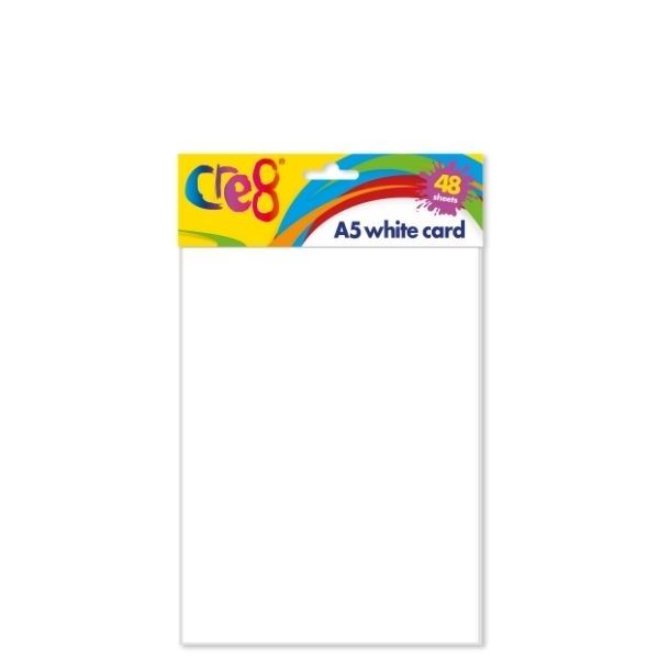 CRE8 A5 WHITE CARD 48SHEETS. P2015