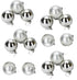 PACK OF 16 SILVER MAT SHINE CHRISTMAS BAUBLES. 152087