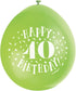 40th Birthday Balloons - Multicolour Latex Pack | UNI56050