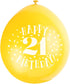 21st Birthday Balloons - UNIQUE PARTY Happy 21st Multicolour Pack