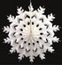 WHITE 24CM PAPER SNOWFLAKE. X10167SNFL
