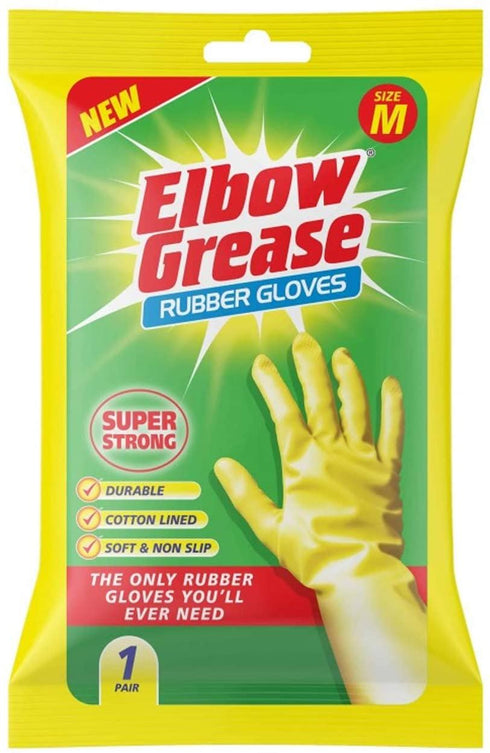 Rubber Gloves Medium - Durable Elbow Grease Gloves EG25