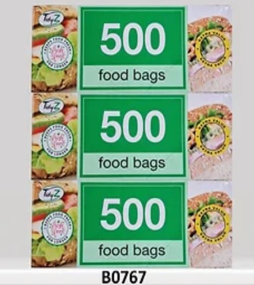 Food Freezer Bags - TIDYZ Extra Value 500 Pack B0767