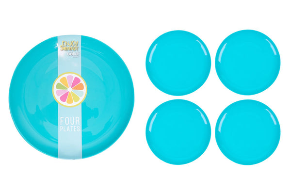 BELLO PLASTIC PLATES 21CM 4/PK - BLUE. AM2072
