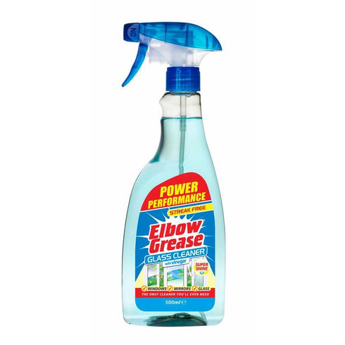 Vinegar Glass Cleaner - ELBOW GREASE GLASS CLEANER WITH VINEGAR 500ML