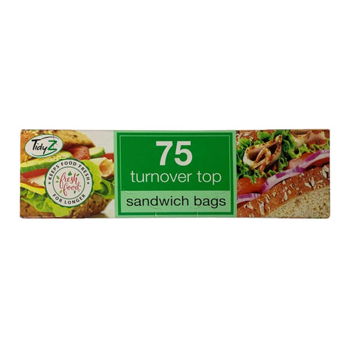 Reusable Sandwich Bags - TIDYZ Turnover Top 75 Pack B0400