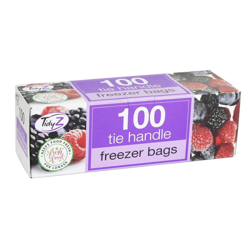 TIDYZ EXTRA LARGE FREEZER BAGS 100 P/K APX 28 CM. B0688