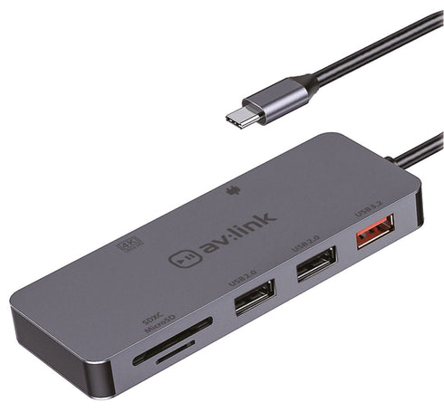 USB Type-C Hub - AV LINK 7 Port USB 3.2 | 500.107UK