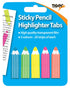 Neon Highlighter Tabs - TIGER 100 Sticky Pencil Highlight Tabs T301469