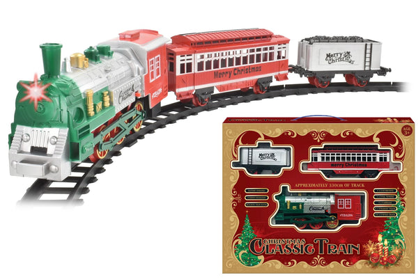 CLASSIC BATTERY OPERATED CHRISTMAS TRAIN SET. TY4219