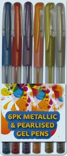 Metallic Gel Pens - 5 Pack Pearlised Gel Pens P2690