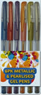 Metallic Gel Pens - 5 Pack Pearlised Gel Pens P2690