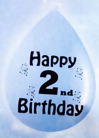 10 HAPPY 2ND BIRTHDAY MULTICOLOUR BALLOONS. BO102