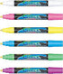 Fluorescent Window Markers - Vibrant Pack of 6 Assorted Colours