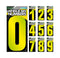 ROWAN HIGH VISIBILITY YELLOW REFLECTIVE WHEELIE BIN NUMBER - 9. H/Y.09