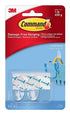COMMAND SMALL CLEAR HOOKS WITH CLEAR STRIPS 2/PK. 17092CLR