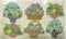 6 PCS FLOWER BASKET MAGNETIC MEMO HOLDERS. KD10151
