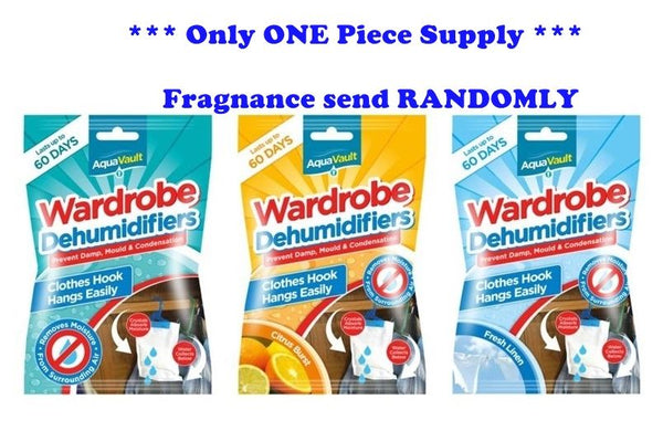 AQUA VAULT SCENTED HANGING WARDROBE DEHUMIDIFIER ** 1 PIECE SUPPLY **. OL317058