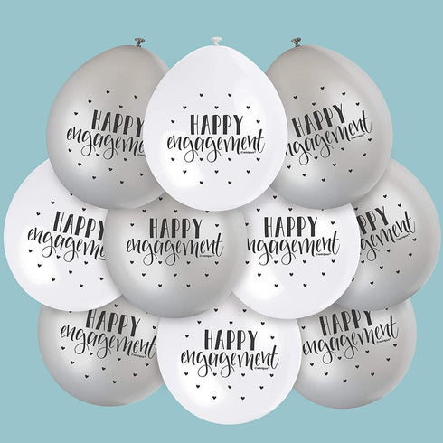 Engagement Party Balloons - UNIQUE PARTY White Latex Pack