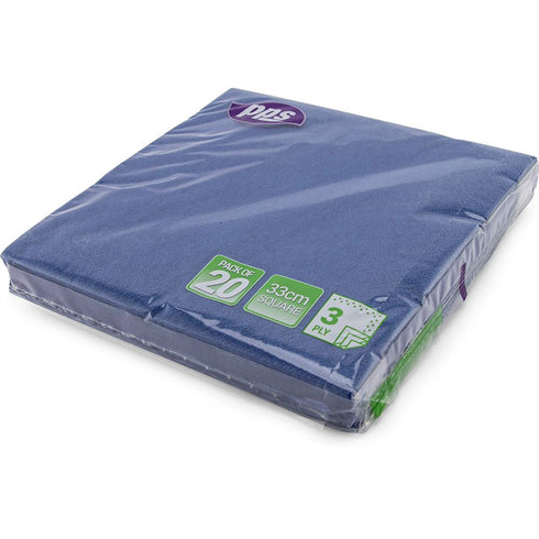 Dark Blue Napkins 3 Ply 33cm - Premium Quality PPS99110