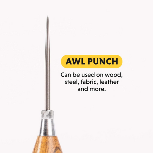 AM-TECH 4" BRADAWL WOODEN HANDLE SCRIBING HOLE STARTER. S2450