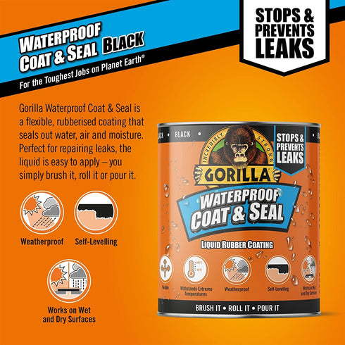 Waterproof Rubber Coating - GORILLA SEAL 473ML | 3244021