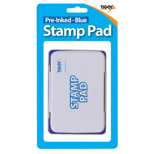 Blue Stamp Pad - TIGER Pre-Inked T301731 for Long-Lasting Use
