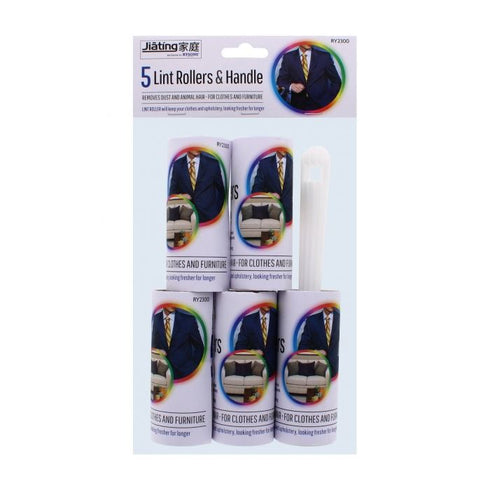 3 PACK ROLLS LINT REMOVER ROLLER STICKY BRUSH DUST FLUFF FABRIC. OL310287