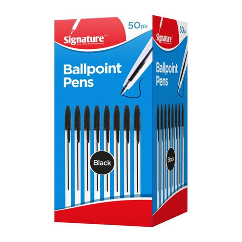 SIGNATURE BLACK STICK BALL PENS 50/PK. OL320461BK