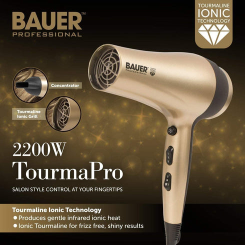 BAUER PROFESSIONAL TOURMAPRO HAIR DRYER 2200W. BML38830