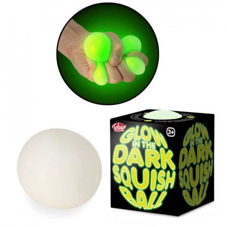 TOBAR GLOW IN DARK SQUISH BALL / SCRUNCHEMS. 38439