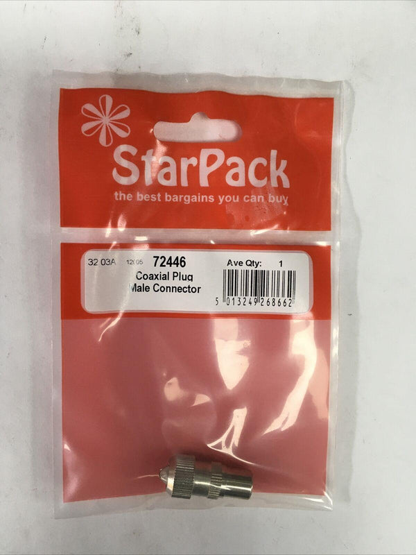 Coaxial Plug Connector - STAR PACK 2 Male Adapter 72446