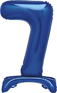 Giant Number 7 Balloon - Blue 76cm Foil Decoration | UNI12887
