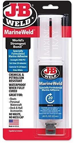 MarineWeld Epoxy Syringe - JB Weld Adhesive for Marine Repairs