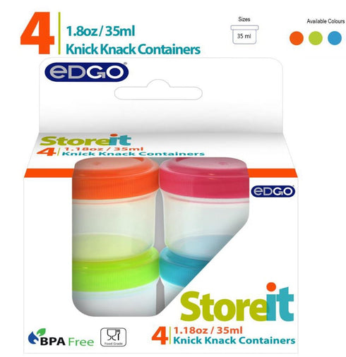 EDGO STOREIT KNICK KNACK CONTAINERS 4 X 35ML. F918726