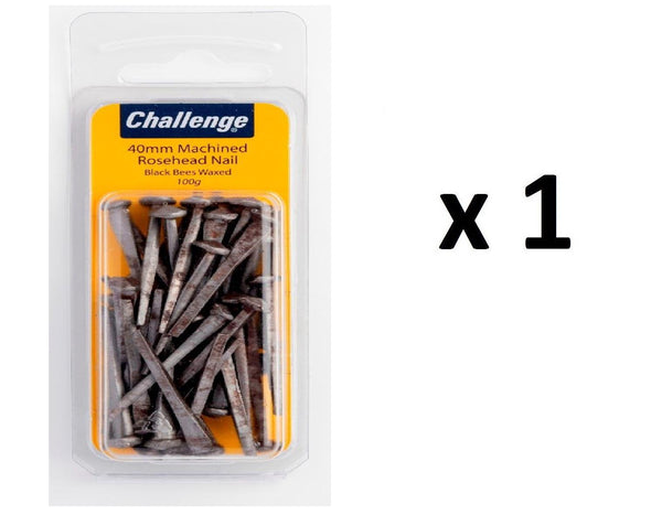 Waxed Rosehead Nails - 40mm Machined Challenge Nail 100g FS40496