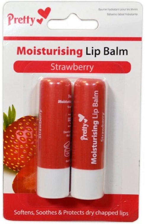 PRETTY MOISTURISING LIP BALM STRAWBERRY 2 X 4.3G. 79909-019