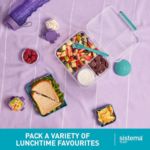 SISTEMA BENTO LUNCH TO GO 1.65L ASSORTED COLOUR. 21690-53C