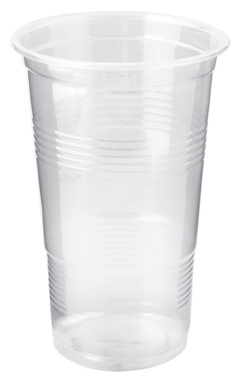 ALL SEASON 1 PINT CLEAR PLASTIC TUMBLERS 16/PK. 2062
