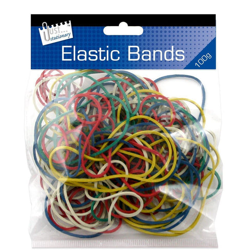 Assorted Rubber Bands - Colorful Multipurpose 100g Pack TA6224