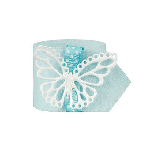 4 BLUE BUTTERFLY NAPKIN RINGS. 81728