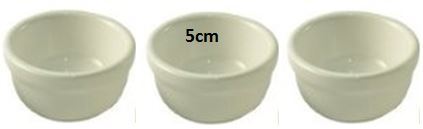 SET OF 3 CERAMIC BOWLS RAMEKINS 5CM. 10A20053